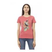 Moderne Pink Bomuld T-Shirt