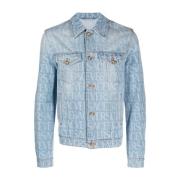 Logo-Print Denim Jakke