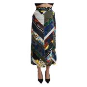 Geometrisk Print Maxi Nederdel