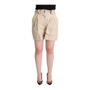 Højtaljede cargo shorts