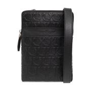 Gancini Præget Læder Crossbody Taske