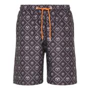 Herre Logo Print Badeshorts Carmellini