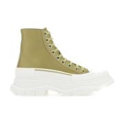 Olivengrøn Canvas Tread Slick Sneakers