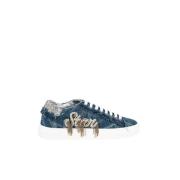 Denim Sneakers med Pynt