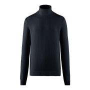 Bomuld og Uld Tricot Turtleneck Sweater