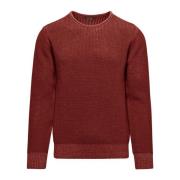 Ribbet uldblandet crewneck sweater