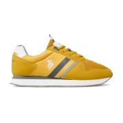 Gule Sneakers - Tekstil Ruskind PU