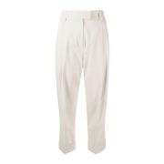 Beige Cropped Trousers SS23 Kvinder