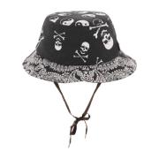 Bandana Bucket Hat med Logo Plaque