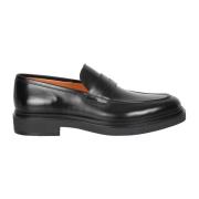 Sorte Læder Penny Loafers