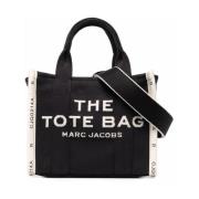 Sort Canvas Mini Jacquard Tote Taske