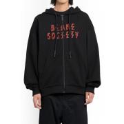 Sort Greed Zip-Up Hoodie med Blame Society Print