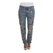 Blue Crystal Heart Roses Enchanted Sicily Jeans