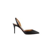 Black satin pumps - Colour: Noir