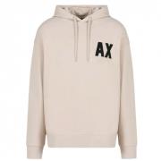 Herre Beige Sweatshirt med AX Broderi