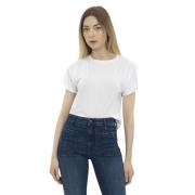 Kortærmet Cropped T-shirt med Skulderdetalje