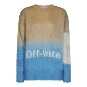 Beige Sweater med Off-White Logo