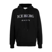 Sort Hoodie med Stilfuldt Branding