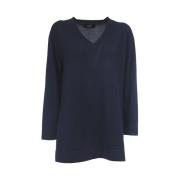 Virgin Wool Sweater med V-udskæring