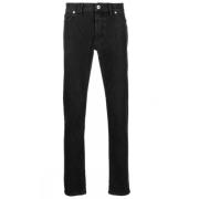 Sorte Slim-Leg Mid-Rise Jeans