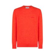 Stretch Uld Crewneck Sweater med St. Barth Broderi