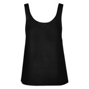 Flared tank top med brede stropper