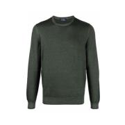 Grøn Crew Neck Uldtrøje