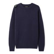 Milano Strik Crew Neck i True Navy