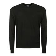 Uldstræk Crewneck med broderi