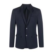 Marineblå Enkeltknap Blazer