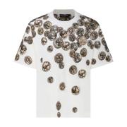 Beige Grafisk Print T-Shirt