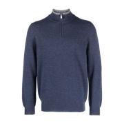 Halv-zip cashmere strik