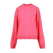 Fuchsia Bomuld Crew-neck Sweatshirt