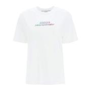 Hvid Bomuld T-Shirt med Relief Logo