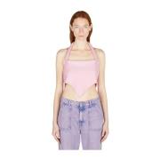 Firkantet Hals Halter Top