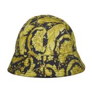 Sort Barok Print Bucket Hat