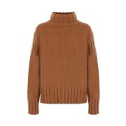 Brun Cashmere Løstsiddende Sweater