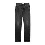 Sort Logo-Patch Straight-Leg Jeans