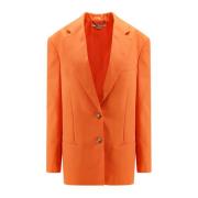 Orange Enkeltknap Blazer