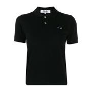 Klassisk Krave Polo T-Shirt med Sort Hjerte