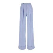 Powder Blue Wide-Leg Pant