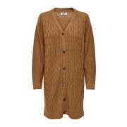 Brun V-hals Cardigan