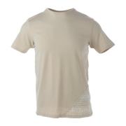 Beige Printet Slim Fit T-shirt