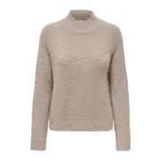 Beige Turtleneck Strikvarer til Kvinder