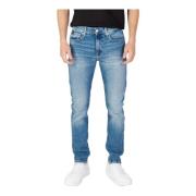 Lysblå Lynlås og Knapper Jeans