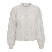 Noabellekb Cardigan i Opal Gray Melange