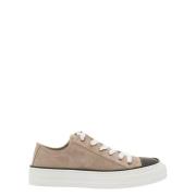 Beige Læder Sneakers - SCARPE