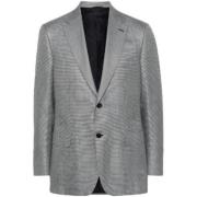 Houndstooth Uld Blazer