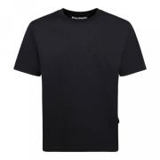 Sort Logo T-Shirt med Broderi