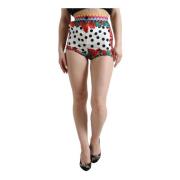 Blomstret Polka Dot Silke Shorts